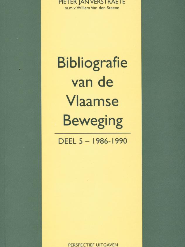 Bibliografie van de Vlaamse Beweging Deel 5